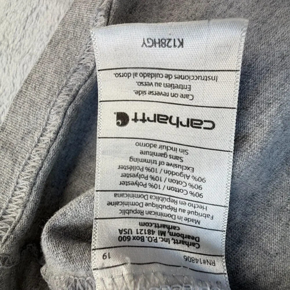 Carhartt Henley Shirt Men’s XL Gray Long Sleeve Pocket Workwear